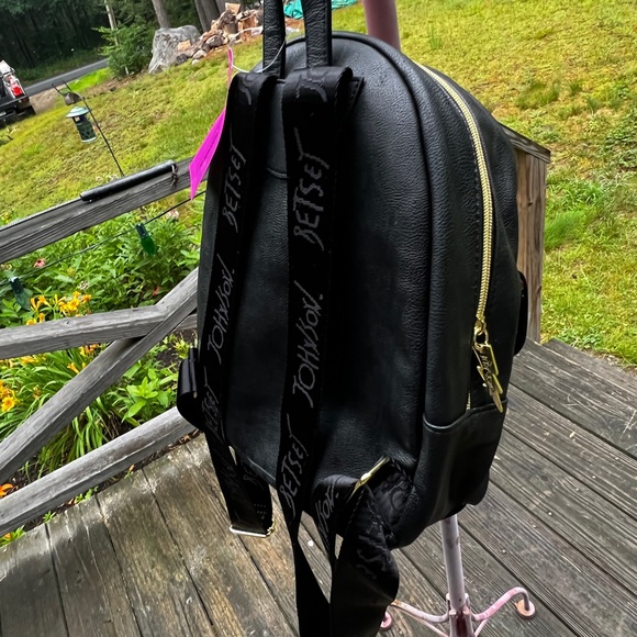 Betsey Johnson Metallic Black BM19515 Backpack - Picture 7 of 10